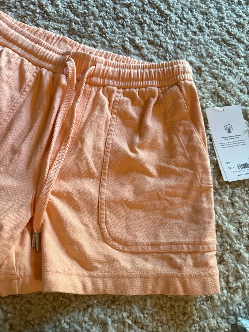 Athleta Coral Drawstring Athletic Shorts NWT